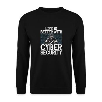 Piratage informatique en cybersécurité - Sweat-shirt Unisexe - noir - Devant - Alina (178cm) & Michal (187cm)