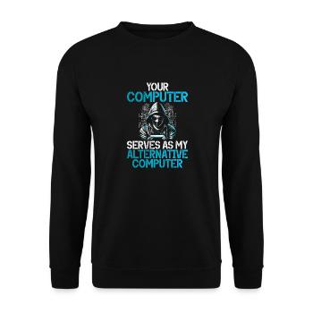 Piratage informatique en cybersécurité - Sweat-shirt Unisexe - noir - Devant - Alina (178cm) & Michal (187cm)