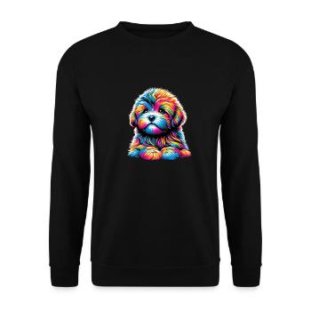 Bolonka Zwetna Chiot - Sweat-shirt Unisexe - noir - Devant - Alina (178cm) & Michal (187cm)