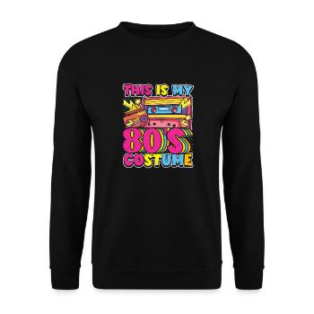 This is my 80s costume - Unisex Sweatshirt - black - Front - Alina (178cm) & Michal (187cm)