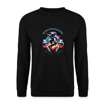 Rocket Powered Ollie - Unisex Sweatshirt - black - Front - Alina (178cm) & Michal (187cm)