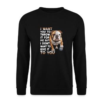 Bulldog anglais Amoureux des chiens Bulldogs - Sweat-shirt Unisexe - noir - Devant - Alina (178cm) & Michal (187cm)