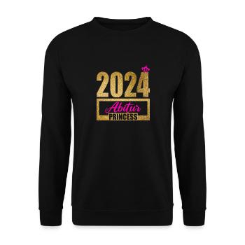 Abitur Junge Mädchen Abi Abitur 2024 - Unisex Pullover - Schwarz - Vorne - Alina (178cm) & Michal (187cm)