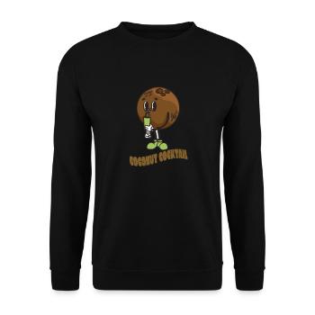 Coconut Lover Juice Beach Tropical Summer - Unisex Sweatshirt - black - Front - Alina (178cm) & Michal (187cm)