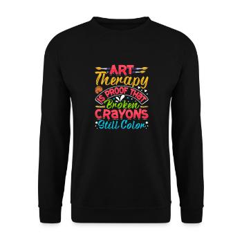 Art Therapist, Graphic Drawing, Art Design - Unisex Sweatshirt - black - Front - Alina (178cm) & Michal (187cm)