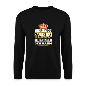 Inclinez-vous, imbéciles, le retraité entre dans la - Sweat-shirt Unisexe - noir - Devant - Alina (178cm) & Michal (187cm)