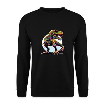 Tyrannosaurus Rex, Dinosaure - Sweat-shirt Unisexe - noir - Devant - Alina (178cm) & Michal (187cm)