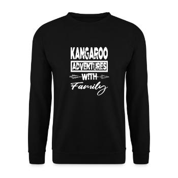 kangaroo habitats joke sayings birthday present - Unisex Pullover - Schwarz - Vorne - Alina (178cm) & Michal (187cm)