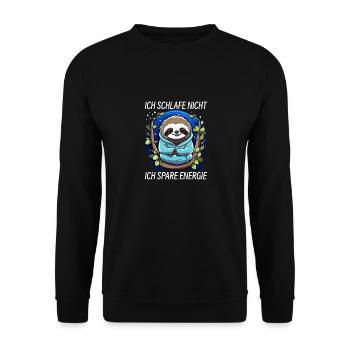 Sloth - Unisex Sweatshirt - black - Front - Alina (178cm) & Michal (187cm)