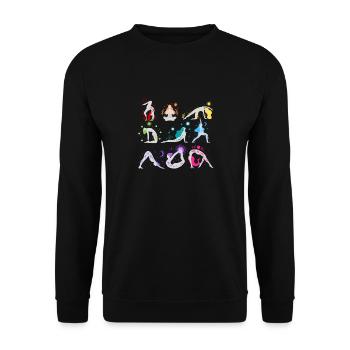 Rainbow Yoga Femmes - Sweat-shirt Unisexe - noir - Devant - Alina (178cm) & Michal (187cm)