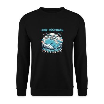 Festiwal Musikwal Feier Party Tiermotiv Wortwitz - Unisex Pullover - Schwarz - Vorne - Alina (178cm) & Michal (187cm)