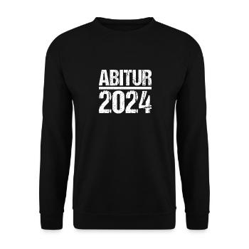 Abitur Junge Mädchen Abi Abitur 2024 - Unisex Pullover - Schwarz - Vorne - Alina (178cm) & Michal (187cm)