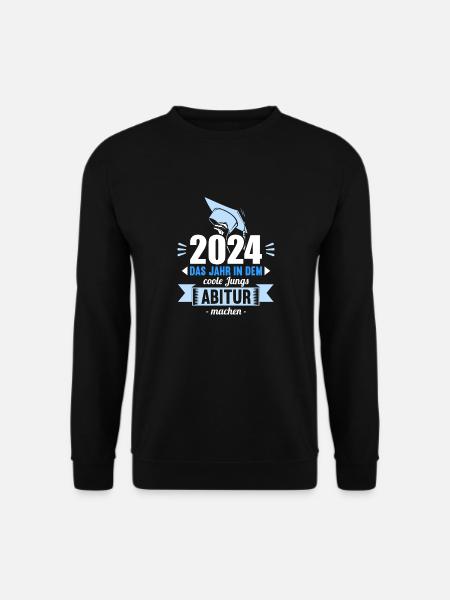 Abitur Junge Mädchen Abi Abitur 2024 - Unisex Pullover - Schwarz