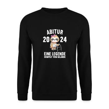 Abitur Young Girls Abitur Abitur 2024 - Unisex Sweatshirt - black - Front - Alina (178cm) & Michal (187cm)