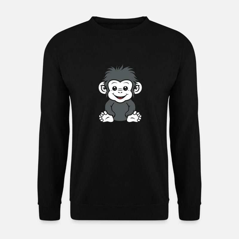 Humour petit singe babouin - Sweat-shirt Unisexe - noir