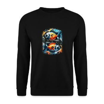 Skalar - Unisex Pullover - Schwarz - Vorne - Alina (178cm) & Michal (187cm)