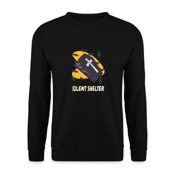 Death Coffin Goth Casket Spooky Halloween Vampires - Unisex Sweatshirt - black - Front - Alina (178cm) & Michal (187cm)
