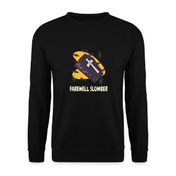 Death Coffin Goth Casket Spooky Halloween Vampires - Unisex Sweatshirt - black - Front - Alina (178cm) & Michal (187cm)