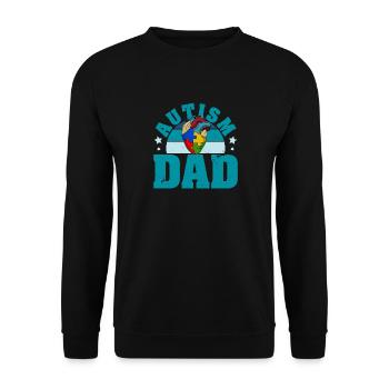 Autisme Papa Coeur Puzzle Pièce Hommes Femmes Enfants - Sweat-shirt Unisexe - noir - Devant - Alina (178cm) & Michal (187cm)