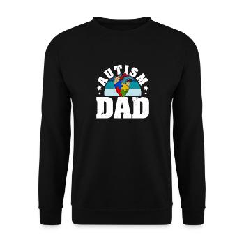 Autisme Papa Coeur Puzzle Pièce Hommes Femmes Enfants - Sweat-shirt Unisexe - noir - Devant - Alina (178cm) & Michal (187cm)
