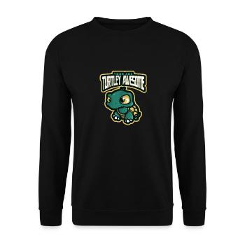 Marine Conservation: Turtley Awesome - Unisex Sweatshirt - black - Front - Alina (178cm) & Michal (187cm)