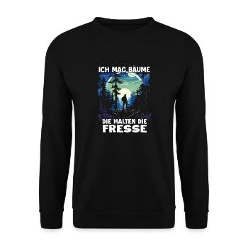 Hiking T for hiking fans ideal for trekking - Unisex Sweatshirt - black - Front - Alina (178cm) & Michal (187cm)