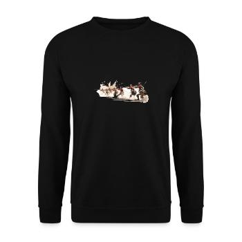 Linieninfanterie 17-18 Jahrhundert Infanterie - Unisex Pullover - Schwarz - Vorne - Alina (178cm) & Michal (187cm)