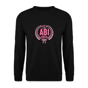 Abitur Junge Mädchen Abi Abitur 2024 - Unisex Pullover - Schwarz - Vorne - Alina (178cm) & Michal (187cm)