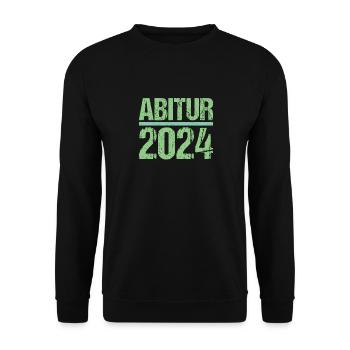 Abitur Junge Mädchen Abi Abitur 2024 - Unisex Pullover - Schwarz - Vorne - Alina (178cm) & Michal (187cm)