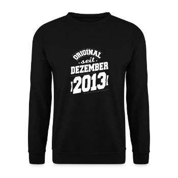 Dezember 2013 Original seit 10 Jahren Mann Frau - Unisex Pullover - Schwarz - Vorne - Alina (178cm) & Michal (187cm)