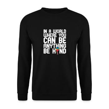 Balloon Autistic Autism thing Puzzle Piece Be Kind - Unisex Sweatshirt - black - Front - Alina (178cm) & Michal (187cm)
