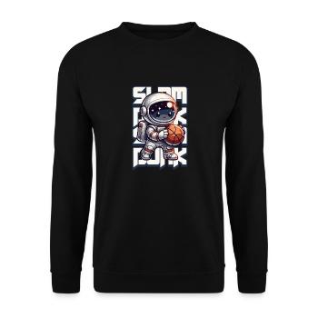 Astronaute Baksetball Slam Dunk - Sweat-shirt Unisexe - noir - Devant - Alina (178cm) & Michal (187cm)