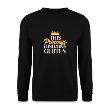 Sans gluten Intolérance au gluten - Sweat-shirt Unisexe - noir - Devant - Alina (178cm) & Michal (187cm)