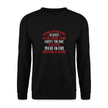 Sans gluten Intolérance au gluten - Sweat-shirt Unisexe - noir - Devant - Alina (178cm) & Michal (187cm)