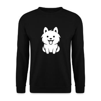 Chien Samoyède - Sweat-shirt Unisexe - noir - Devant - Alina (178cm) & Michal (187cm)