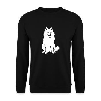 Samoyed - Unisex Sweatshirt - black - Front - Alina (178cm) & Michal (187cm)