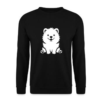 Samoyed - Unisex Sweatshirt - black - Front - Alina (178cm) & Michal (187cm)