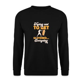 Sans gluten Intolérance au gluten - Sweat-shirt Unisexe - noir - Devant - Alina (178cm) & Michal (187cm)