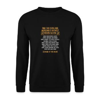 Gluten Free Gluten Intolerance - Unisex Sweatshirt - black - Front - Alina (178cm) & Michal (187cm)