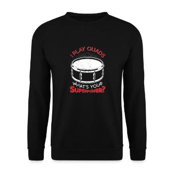 Tenor Percussion Drum | Music band drummer - Unisex Sweatshirt - black - Front - Alina (178cm) & Michal (187cm)