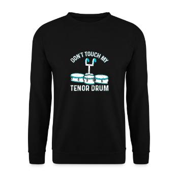 Tenor Percussion Drum | Music band drummer - Unisex Sweatshirt - black - Front - Alina (178cm) & Michal (187cm)