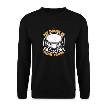 Tenor Percussion Drum | Music band drummer - Unisex Sweatshirt - black - Front - Alina (178cm) & Michal (187cm)