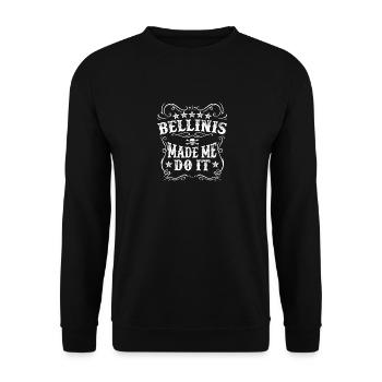 Bellinis Made Me Do It Funny Alcohol Lover Drinker - Unisex Sweatshirt - black - Front - Alina (178cm) & Michal (187cm)