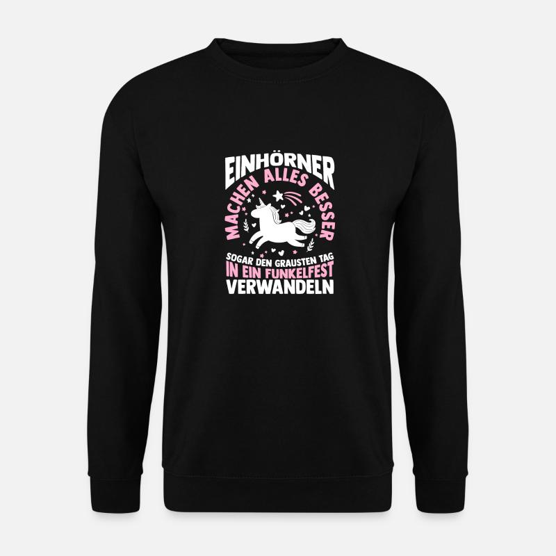 Licorne - Sweat-shirt Unisexe - noir