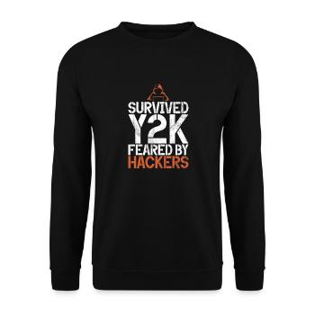 Cyber-sicherheits-hacker-hacking - Unisex Pullover - Schwarz - Vorne - Alina (178cm) & Michal (187cm)