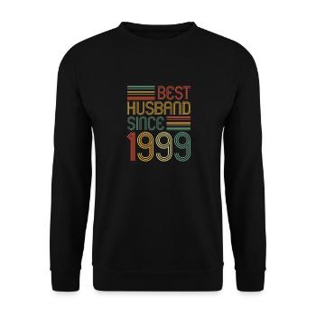 Best husband since 1999 25th wedding anniversary - Unisex Sweatshirt - black - Front - Alina (178cm) & Michal (187cm)