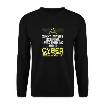 Cyber-sicherheits-hacker-hacking - Unisex Pullover - Schwarz - Vorne - Alina (178cm) & Michal (187cm)