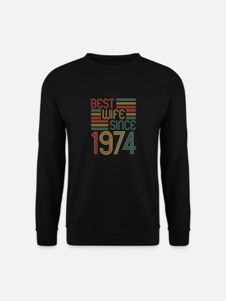 Best wife since 1974 50th wedding anniversary - Unisex Sweatshirt - black