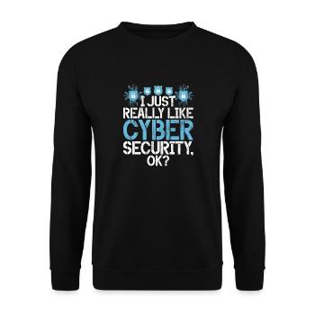 Cyber-sicherheits-hacker-hacking - Unisex Pullover - Schwarz - Vorne - Alina (178cm) & Michal (187cm)