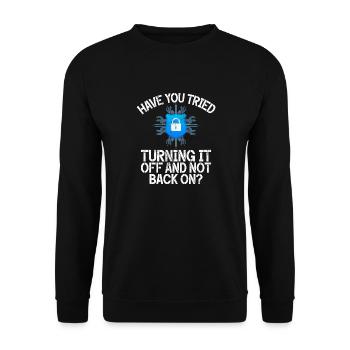 Cyber-sicherheits-hacker-hacking - Unisex Pullover - Schwarz - Vorne - Alina (178cm) & Michal (187cm)